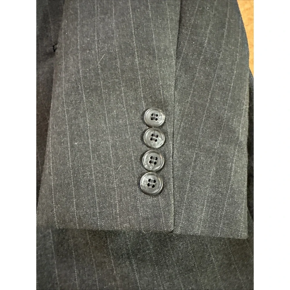 Hardwick Clothes‎ 2 Piece Suit Mens 44L 36 x 31 Dark Gray Pin Stripe Vintage USA